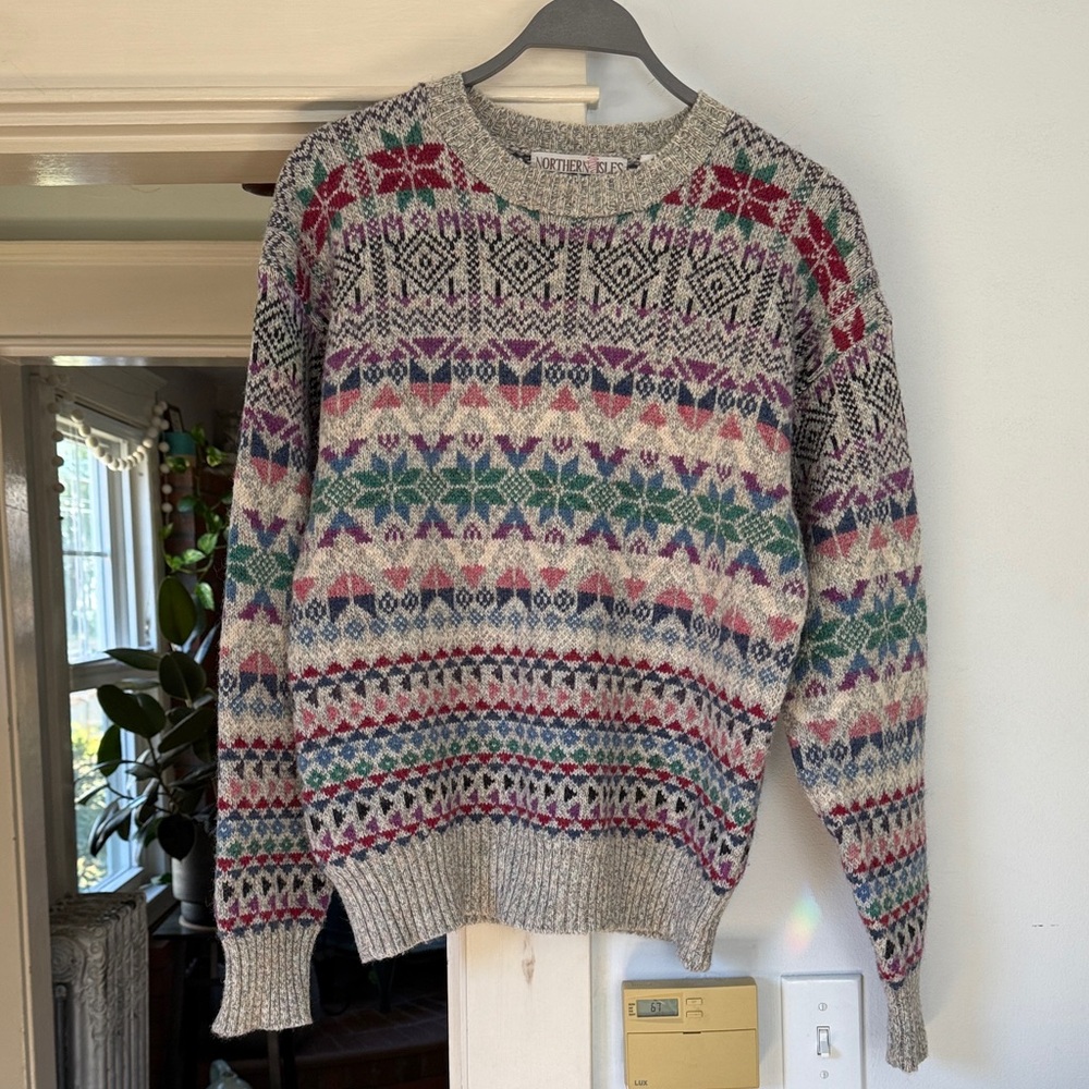 Vintage Northern Isles, fair aisle wool sweater